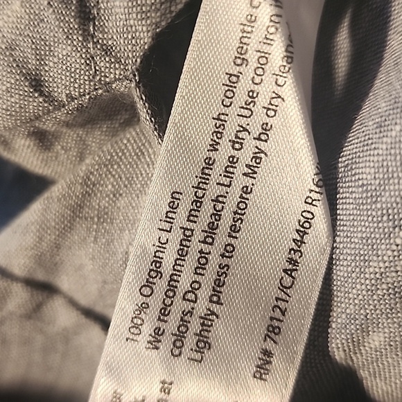 Eileen Fisher Organic Linen Boatneck 3/4 Sleeve Boho Chic Top Size XS in gray - Picture 10 of 10